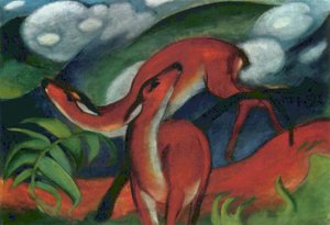 レッドディアー 作： Franz Marc